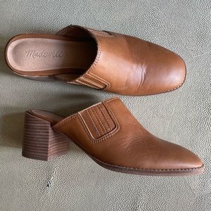 Madewell Brown Leather Mules